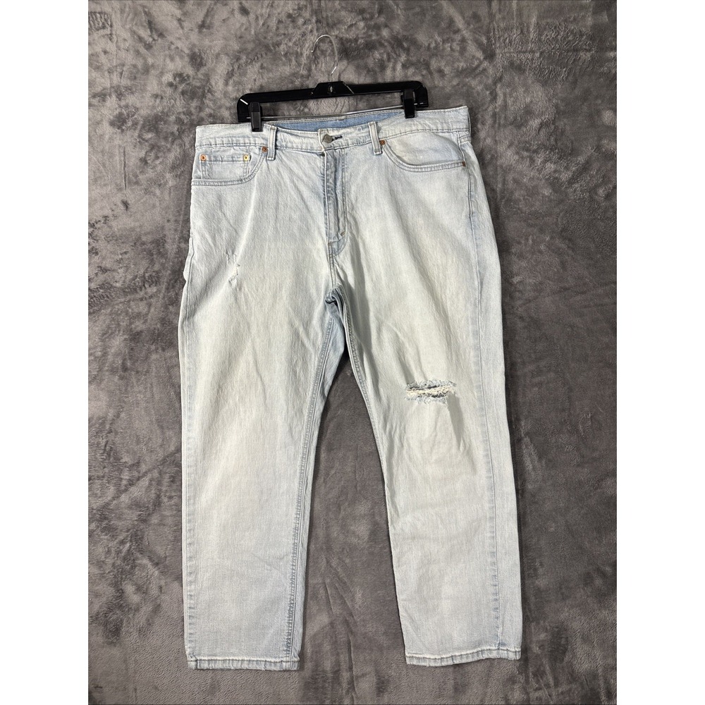 Levis 541 Athletic Taper Jeans Mens 38x30 Light Wash Blue Denim Distressed